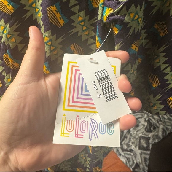 NWT LuLaRoe Irma | Unique Green Design | Size Small - Picture 4 of 5